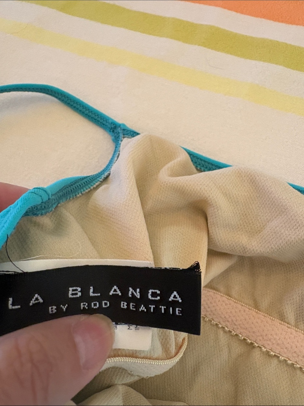 La Blanca Turquoise Slim-Strap One-Piece Swimsuit - Picture 2 of 6